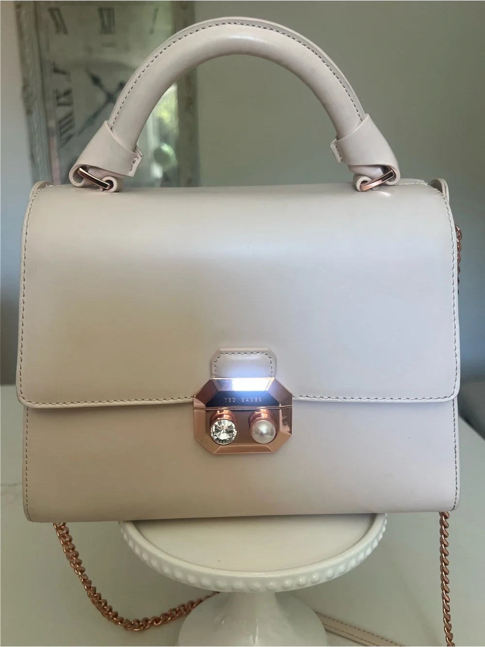 Ted Baker London Verina Faux Pearl Lock, Lady Satchel